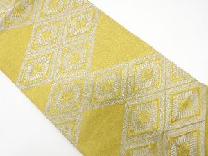 アンティーク　菱に若松模様織り出し袋帯(材料)